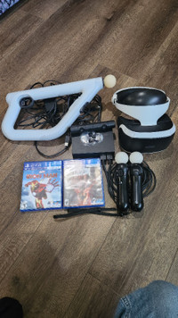 Playstation VR with games and PS Vr Aim controller