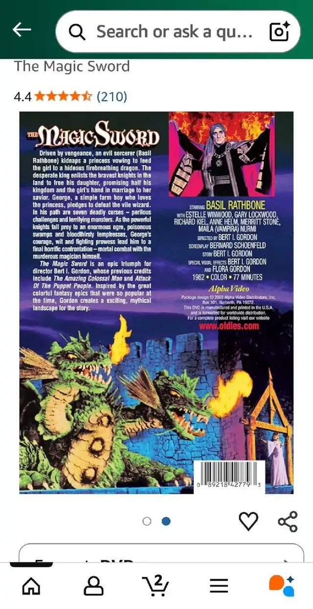 The Magic Sword DVD in CDs, DVDs & Blu-ray in Hamilton - Image 3