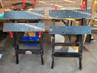 Foldable work tables sawhorses $50 for both
