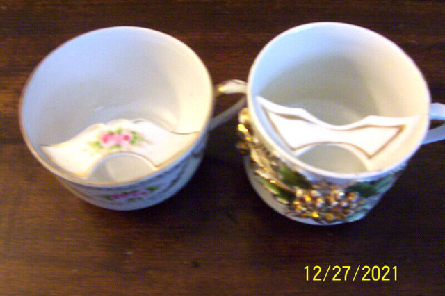Two Antique Mustache Cups in Arts & Collectibles in Hamilton - Image 2