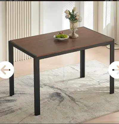 BN-Industrial Dining Table Walnut, View more