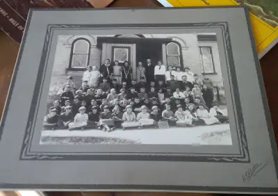 Picture taken by E. Denton, Kitchener, With heavy cardboard frame it measures approx 12 Inches x 10...