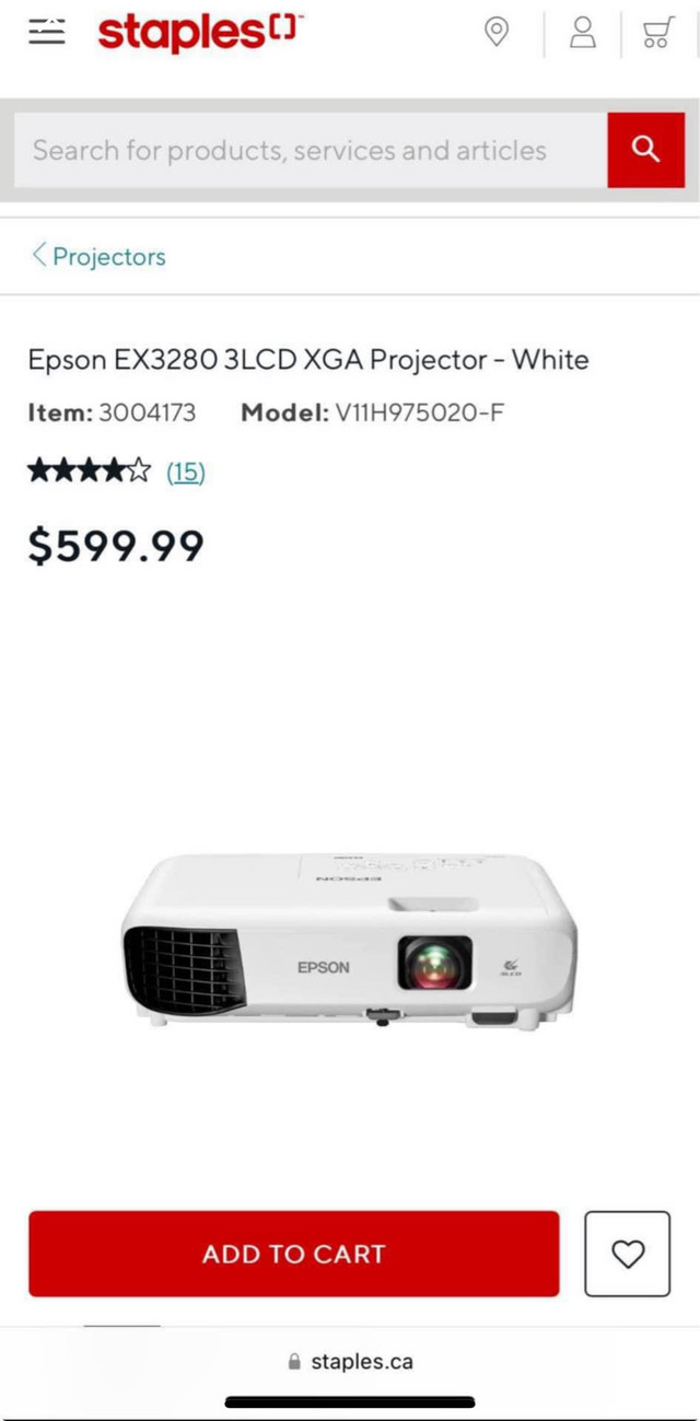 Epson EX3280 projector in General Electronics in Cambridge - Image 2