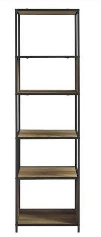 70 Inch Industrial 5-Shelf Bookcase - Rustic Oak in Bookcases & Shelving Units in Mississauga / Peel Region