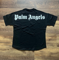 Black Palm Angels Back Font Tee Tshirt