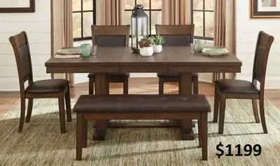 MIKE HAS THE BEST DEAL ON DINING ROOM SETS STARTING AT $439, View more