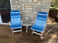 4 cushions patio chairs Pierre Cardin 