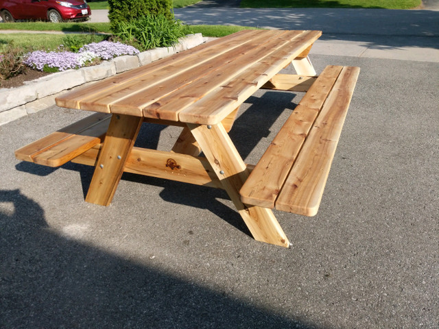 Cedar picnic tables  in Patio & Garden Furniture in Peterborough - Image 2