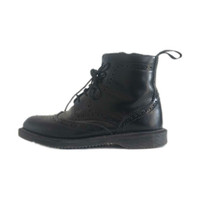 DR MARTENS Delphine Leather Brogue Zip Boots - Sz. 7