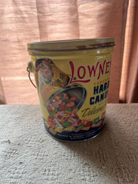 Vintage 50's-60's Lowneys Superior Hard Candy 5 lbs pail