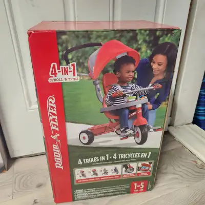Tricycle Kids Stroller 4-in-1 Stroll ‘N Trike – Adjustable Seat,, View more