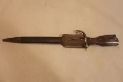 Original Brazilian Mauser M1908 WW1 Bayonet with Scabbard and Fr, View more