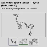 Speed Sensor Toyota Highlander