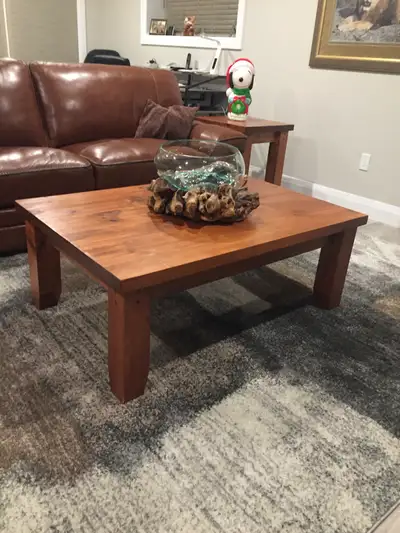 Custom made Coffee Table and 2 End Tables made by Monro’s Furnishings of Barrie, Ontario. All are so...