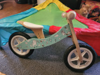 Toddler's balance bike trampoline and mini Mouse car