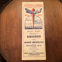 1950 Vancouver Dial Map 