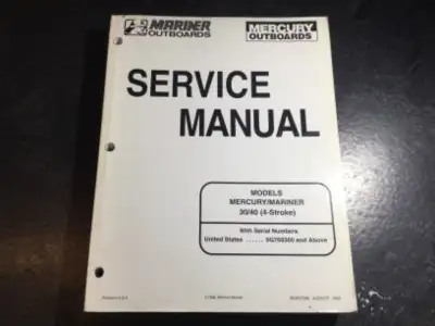 Mercury Mariner 30 & 40 4-Stroke Outboard Service Manual Bigfoot, View more