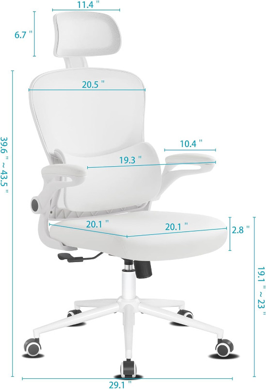 #ROVARD Ergonomic Office Chair with Lumbar Support in Chairs & Recliners in City of Toronto - Image 3