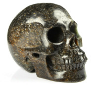 Huge 5.0" N. Korea Garnet Crystal Skull! Hand carved, realistic.