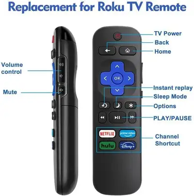 Roku Replacement Remote Control Only for Roku TV, for TCL Roku/Hisense Roku/Sharp Roku/Onn Roku Roku...