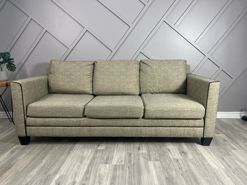 MUST GO 3 seater Sofa with Modern Black Outline DELIVERY AVAIL