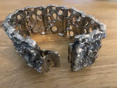 Vintage Robert Larin Brutalist Bracelet – Signed, Montreal 1970s, View more