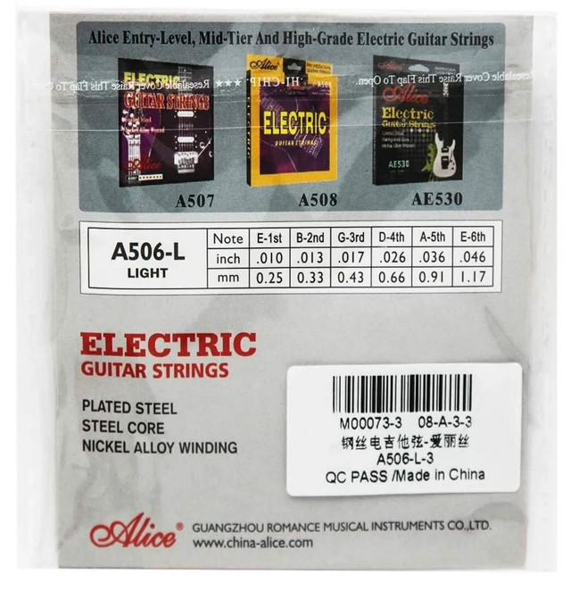ALICE A506 ELECTRIC GUITAR STRINGS in Guitars in Markham / York Region - Image 3