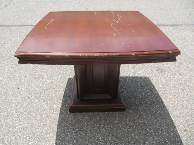 Vintage Solid Wood Bombay Square Dinner Table Circa 1980s-90s in Dining Tables & Sets in Mississauga / Peel Region - Image 10