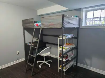 Strong sturdy Durable Metal frame and save space. One berth twin bunk bed. Spacious underneath for s...