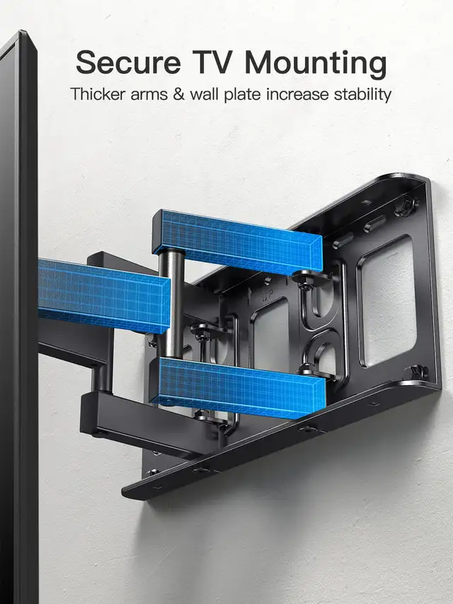 Pipishell Full Motion TV Wall Mount for 26-65” TVs - Up to 99Lbs in Video & TV Accessories in Markham / York Region - Image 3