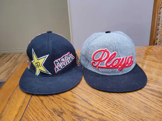 2 Flat Brim Hats