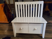 Child bench with drawers