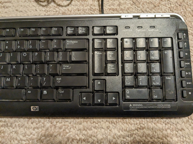 Keyboard HP PS/2 Black - Works Great in Mice, Keyboards & Webcams in Lethbridge - Image 3