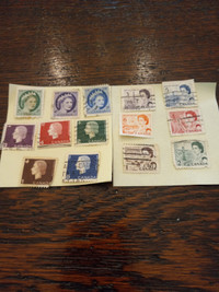 Vintage Queen Elizabeth Canadian Stamps Excellent Condition 14