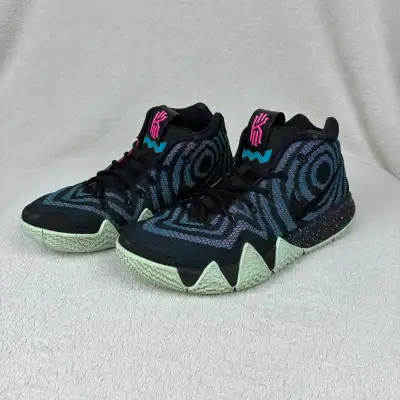 Nike Kyrie 4 'Decades Pack-80s' Shoes. Men's Size 8.5. Colour: Black / Laser Fuchsia. Style# 943806-...