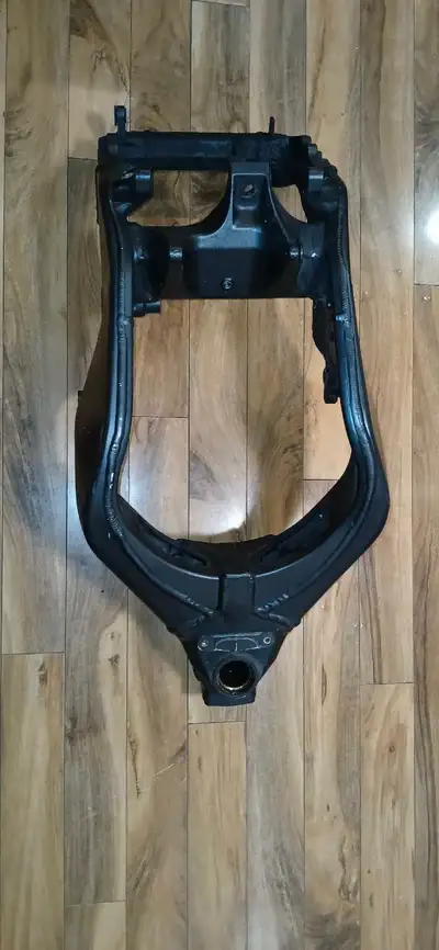 2004 zx10r frame with clean ontario ownership. It had the usual cracked welds so I got the frame re...