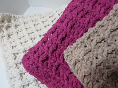 Have various hand crocheted dish cloths for sale in various colours. See all pics attached $3 each o...