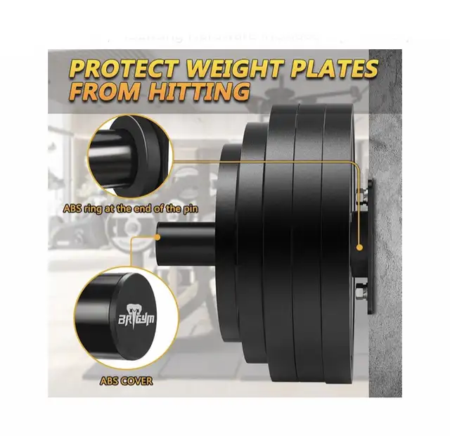 2 New BRTGYM Wall Mounted Weight Plate Holders, Fit 2” Plates in Other in City of Toronto - Image 4
