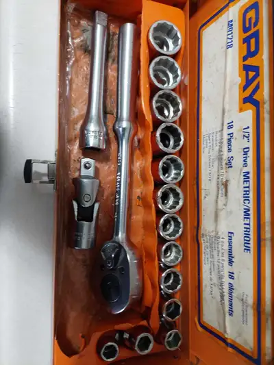 gray tools metric socket set, View more