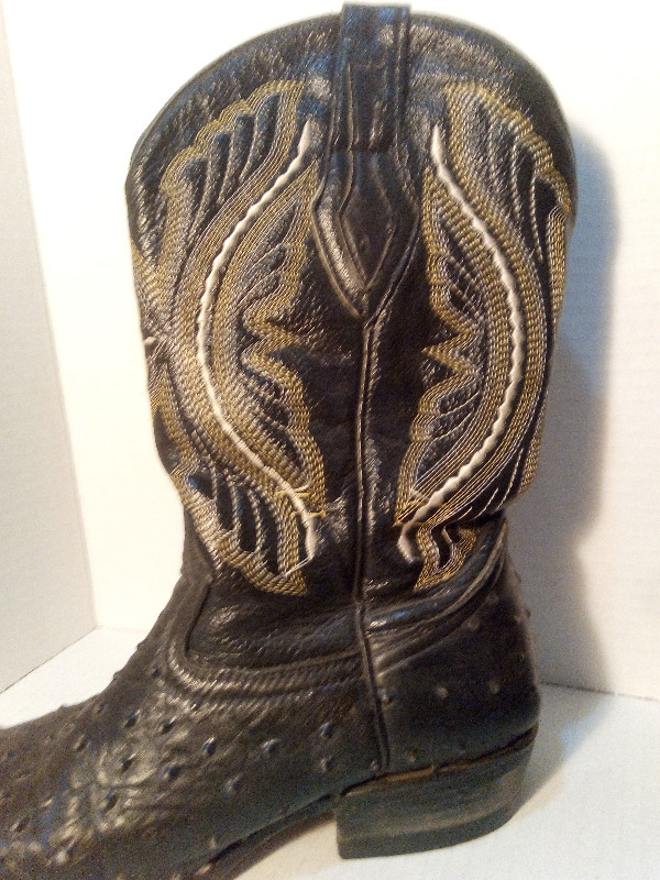 #48 Vaqueros Handcrafted Blk Leather Cow Boy/Girl Boots 7 in Women's - Shoes in Oshawa / Durham Region - Image 2