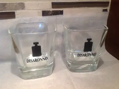 Amaretto DISARONNO SQUARE GLASSES  BLACK LOGO - Set of 2, View more