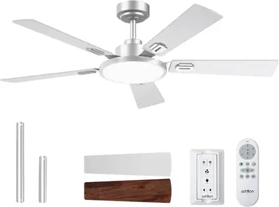 52" Black/Brown Ceiling Fan with Light & Remote, Reversible, 3CC, View more