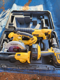 DeWalt 4 Pc. DCK450X Combo Kit Sawzall XRP Drill Circular Saw ++