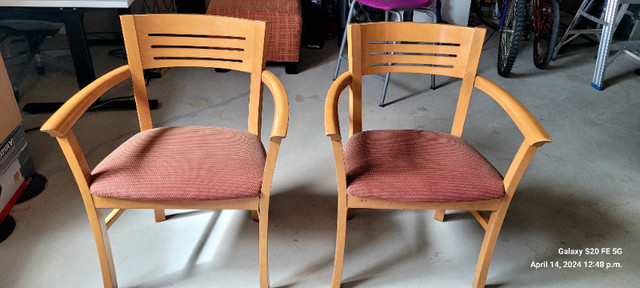 (2) Arm Classy Chairs for sale in Chairs & Recliners in Calgary - Image 2