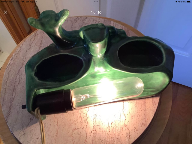 Vintage MCM Phi-Mar Ceramic Deer TV Lamp and Plantar in Home Décor & Accents in Belleville - Image 5