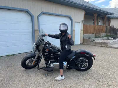 2017 Harley Davidson softail slim with under 5000 kms , heated grips, second stage done and third st...