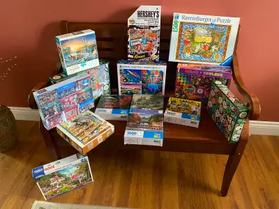 PUZZLES-  1,000 pieces each, View more