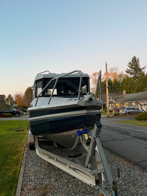 25 Ft Aluminum Fishing Boat in Powerboats & Motorboats in Delta/Surrey/Langley - Image 3