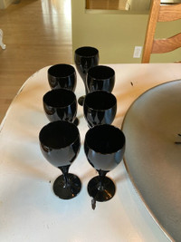 MIKASA 6 O.Z. BLACK WINE GLASSES FOR SALE