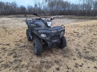 2 - 2015 Polaris Sportsman ETX Hawkeye 325. Blue has a NEW winch and battery. Comes with Polaris sno...